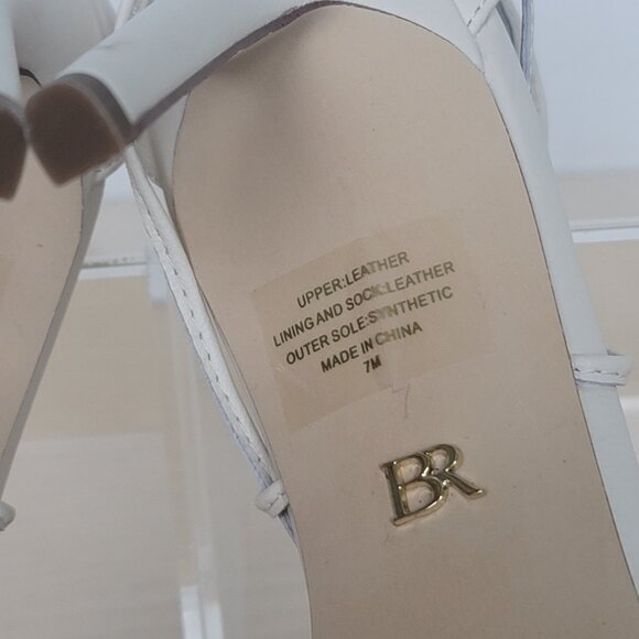 Banana Republic Treccia Braided Bone Leather Strappy Stiletto Heels Size 7M - Picture 12 of 16